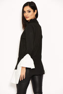 Black Polo Neck Shirt Jumper Tunic