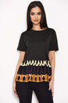 Printed Frill T-Shirt