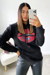 Black Red Lips Hoodie