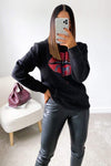 Black Red Lips Hoodie