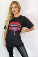 Black Red Lips T-Shirt