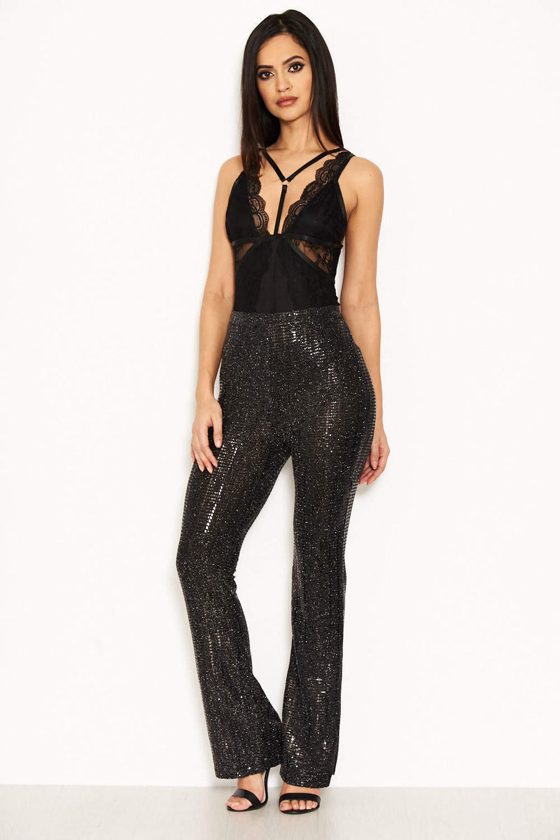 Black Sparkle Trousers