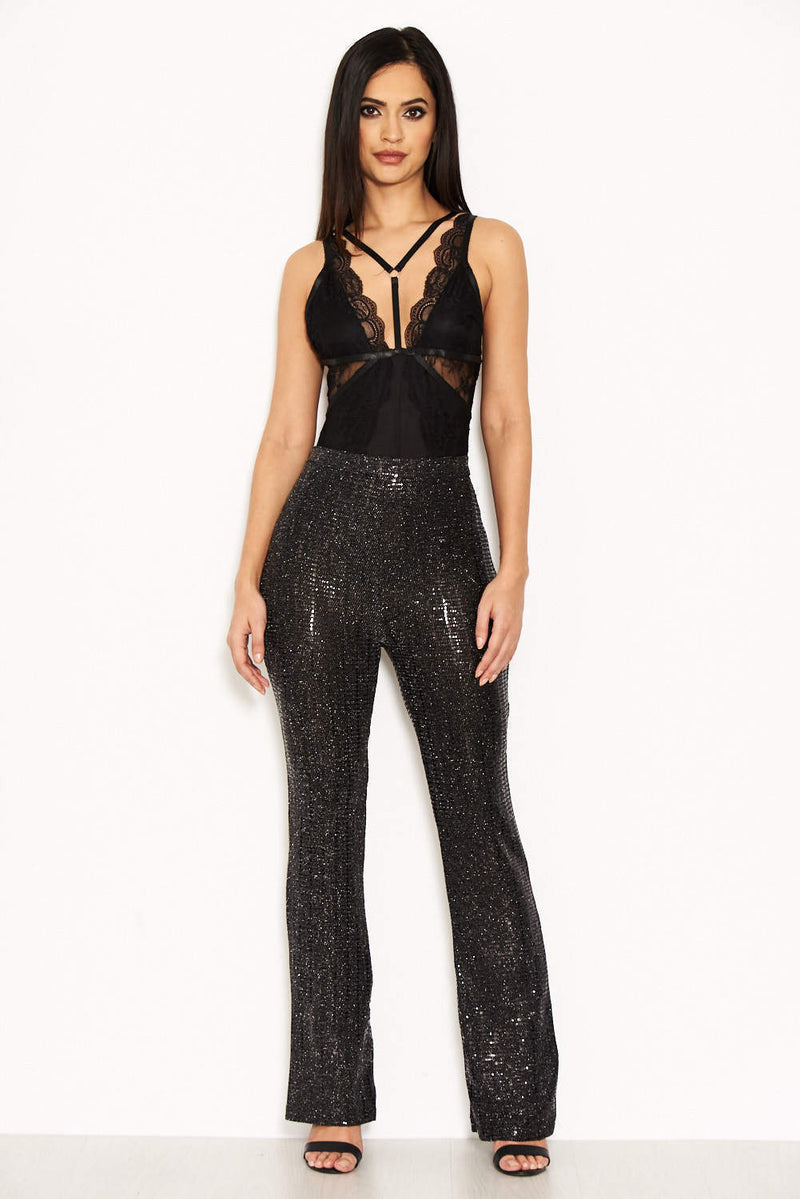 Black Sparkle Trousers