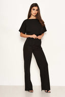 Black Tie Waist Jumpsuit