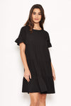 Black Tiered Frill Dress