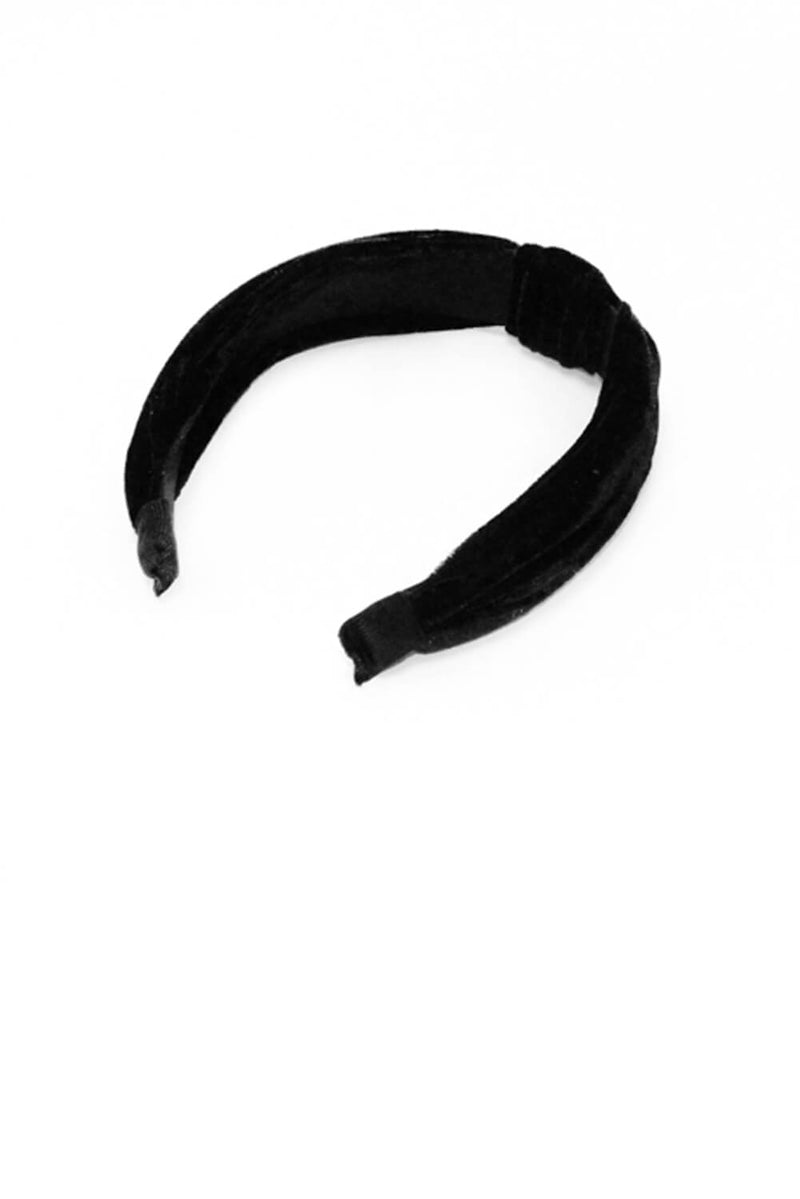 Black Velvet Knot Headband