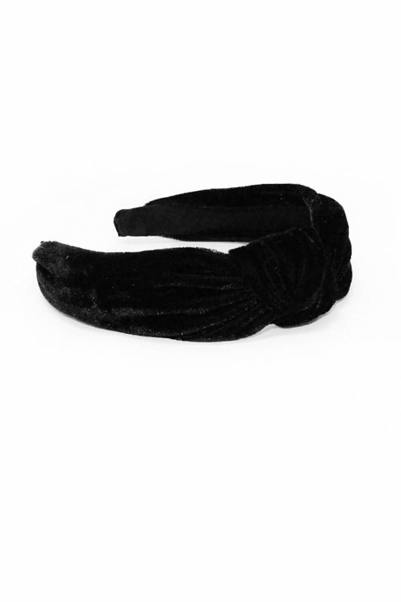 Black Velvet Knot Headband