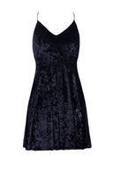 Black Velvet Skater Dress