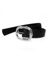 Black Western Style Diamante Buckle Belt