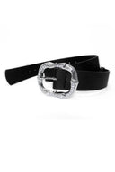 Black Western Style Diamante Buckle Belt