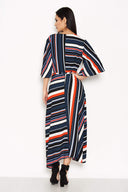 Block Colour Stripe Maxi Dress