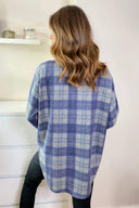 Blue Checked Oversized Shirt