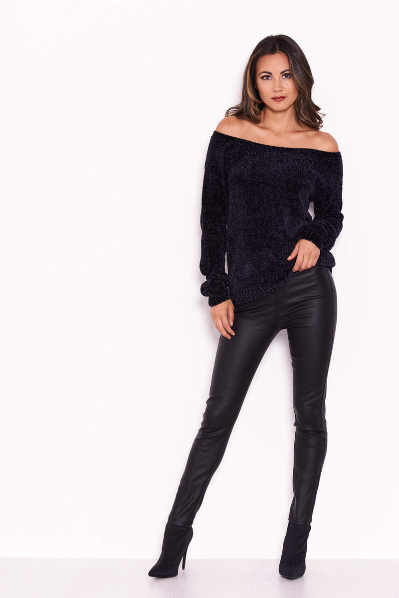Blue Chenille Jumper AX Paris