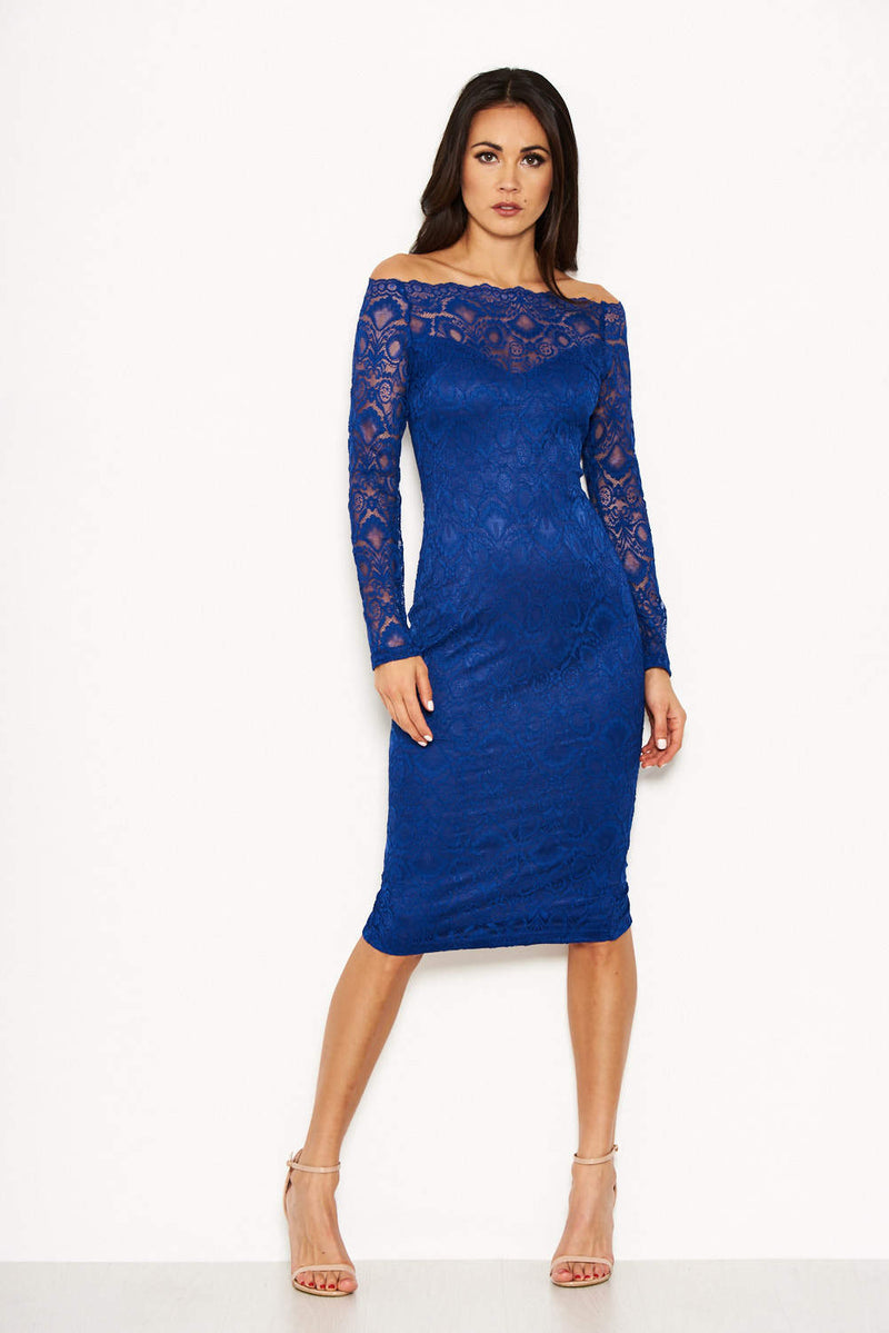 Blue lace hot sale bodycon