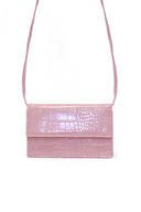 Blush Croc Purse Bag
