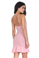 Blush Frill Hem Mini Dress
