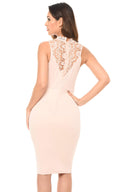 Blush High Neck Bodycon Dress