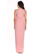Blush Lace Detail Maxi Dress