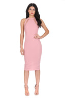 Blush Mesh Detail Bodycon Dress