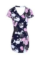 Bodycon Mini Navy Floral Dress