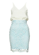 Blue 2 in 1 Crochet Skirt Mini Dress