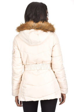 Cream Padded Puffer Jacket