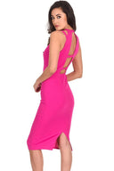 Cerise Double Strap Midi Dress