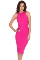 Cerise Double Strap Midi Dress