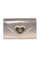 Champagne Box With Gold Heart Shaped Fastening