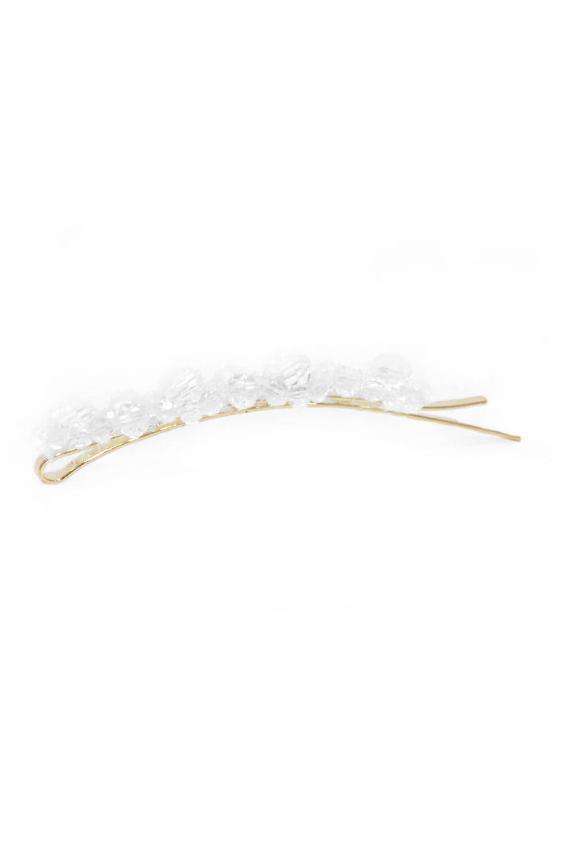 Clear Beaded Hair Grip