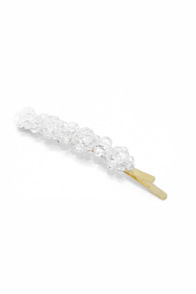 Clear Beaded Hair Grip