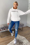 Cream Essential Oversized Hoodie