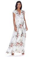 Cream Floral Maxi Dress