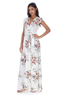 Cream Floral Maxi Dress