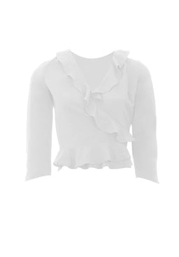 Cream Frill Detailed Top