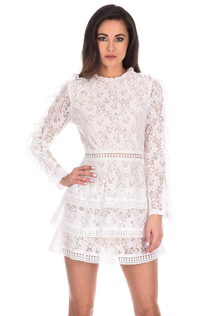 Ax paris high neck lace dress cheap
