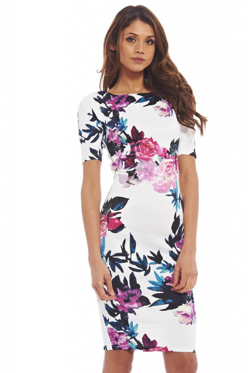 Floral Print  Midi Dress