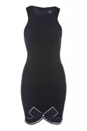 Crochet Bow Hem Bodycon Dress