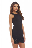 Crochet Bow Hem Bodycon Dress