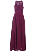 Plum High Neck Maxi Dress