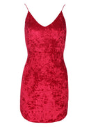 Red Crushed Velvet dress