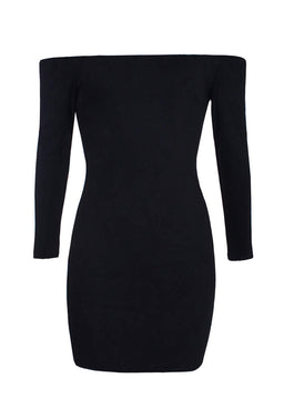 Black suede Bodycon dress