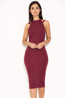 Plum Double Strap Midi Dress