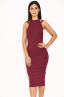 Plum Double Strap Midi Dress