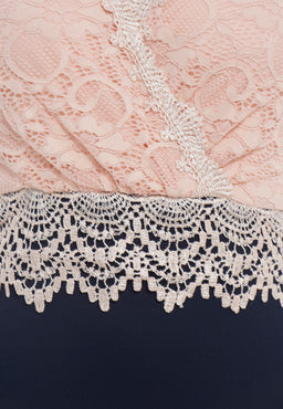 Lace Wrap Front Bodycon Dress