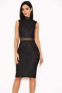 Black Lace Midi Dress