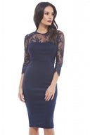 Eyelash Lace Long Sleeve Overlay dress