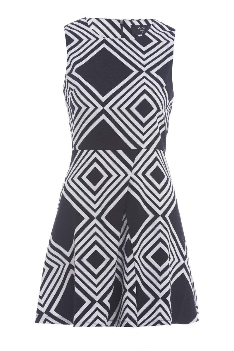 Geometric Printed Skater Dress