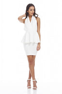 ax paris peplum dress NWT AX Paris lace peplum hem midi dress in navy