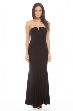 Notch Slinky Maxi Dress